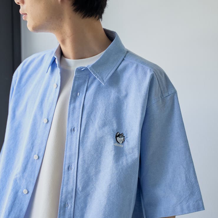 ＜父の日ギフトにもおすすめ＞アニマル刺繍オックス半袖シャツ | coen【men】 | 詳細画像1 