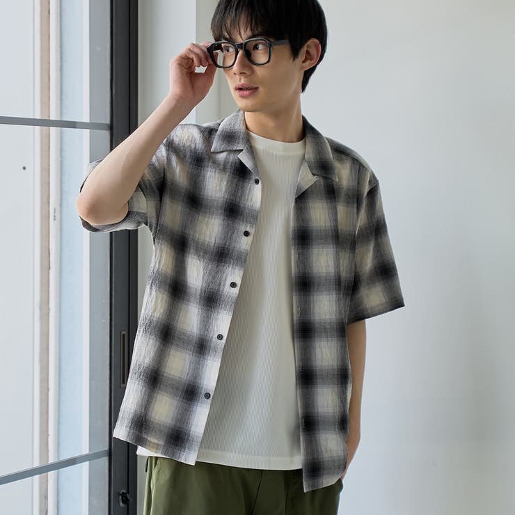 オンブレーチェックシャツ | coen【men】 | 詳細画像1 