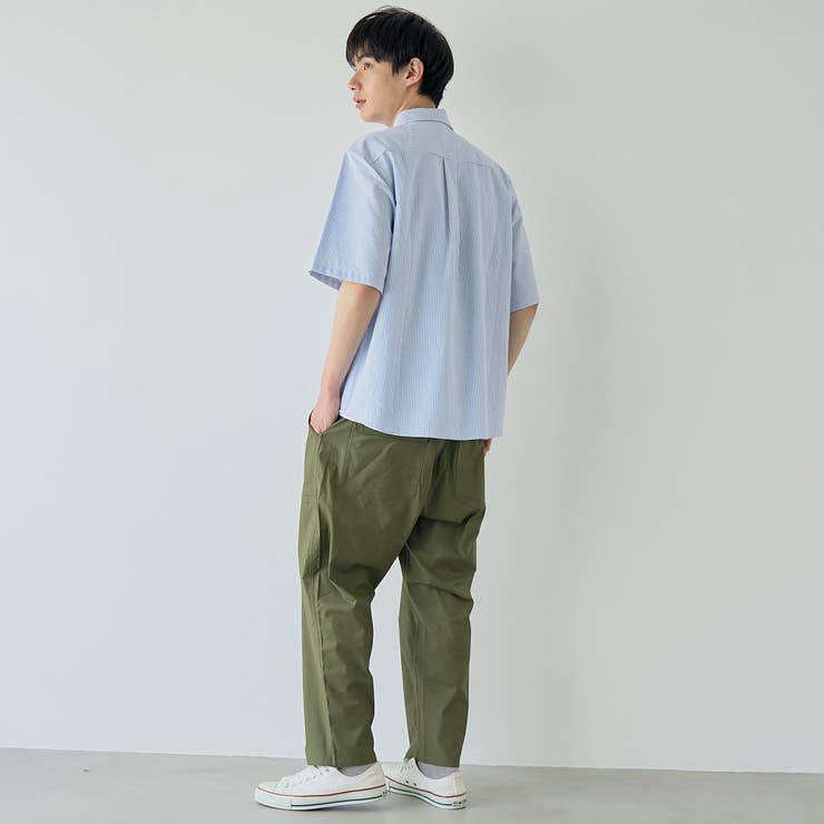 〈父の日ギフトにもおすすめ〉アニマル刺繍オックスストライプシャツ | coen【men】 | 詳細画像8 