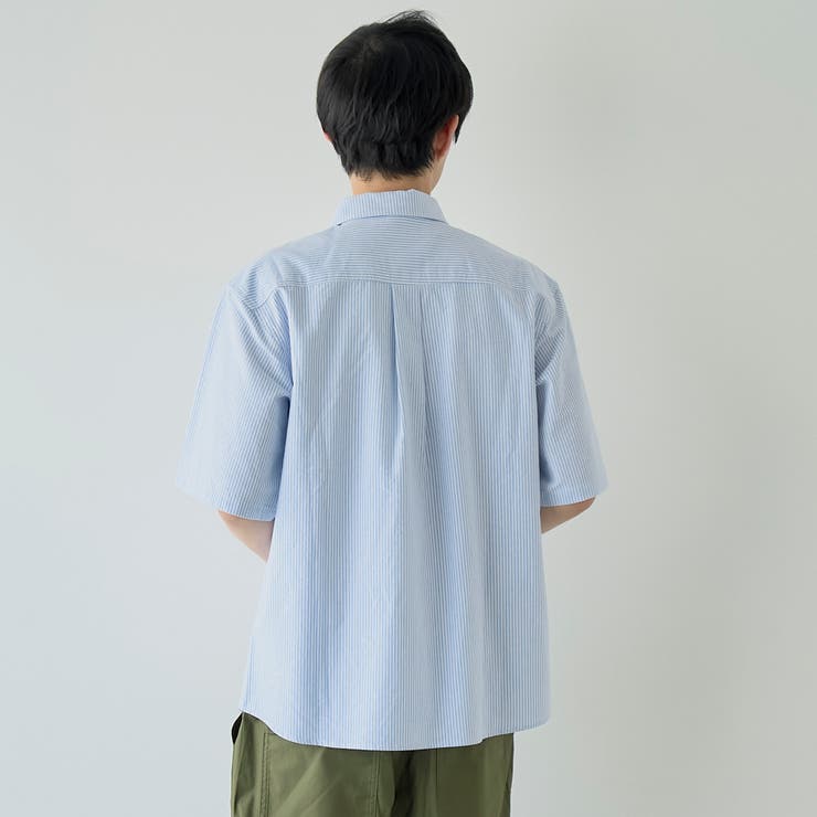 〈父の日ギフトにもおすすめ〉アニマル刺繍オックスストライプシャツ | coen【men】 | 詳細画像11 