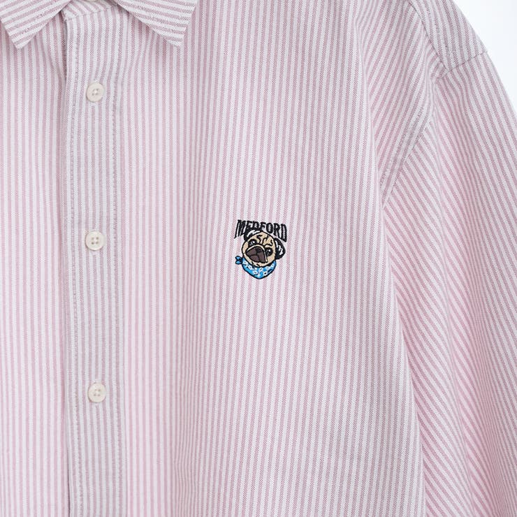 〈父の日ギフトにもおすすめ〉アニマル刺繍オックスストライプシャツ | coen【men】 | 詳細画像3 