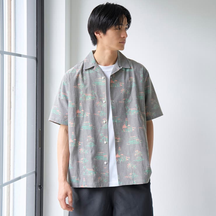ヴィンテージライク総柄半袖シャツ | coen【men】 | 詳細画像4 