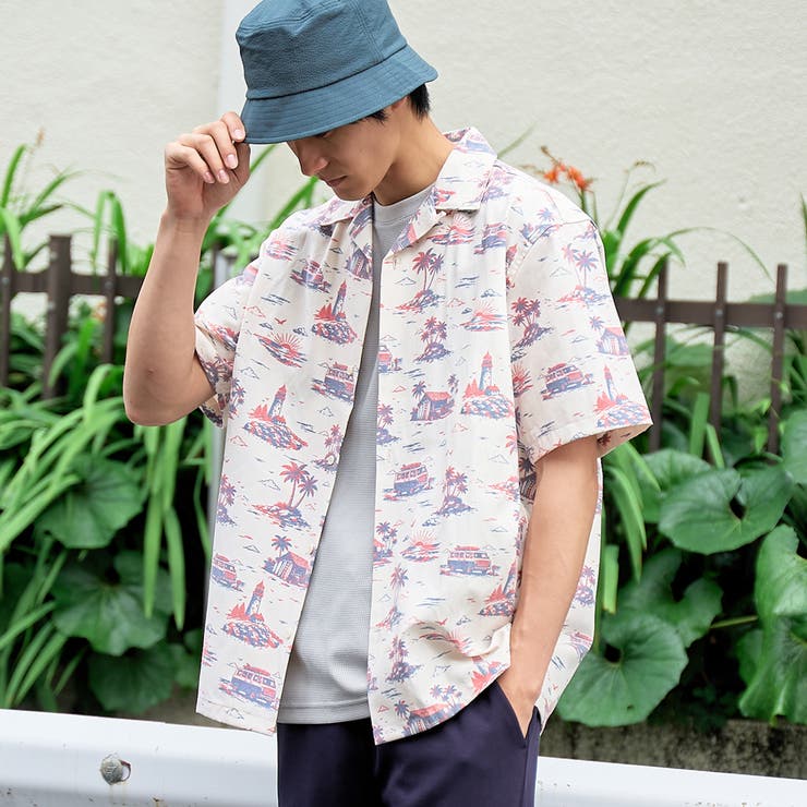 NATURAL | ヴィンテージライク総柄半袖シャツ | coen【men】