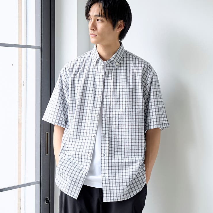 シアサッカーチェックシャツ | coen【men】 | 詳細画像1 