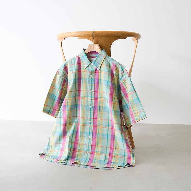 TURQUOISE | シアサッカーチェックシャツ | coen【men】