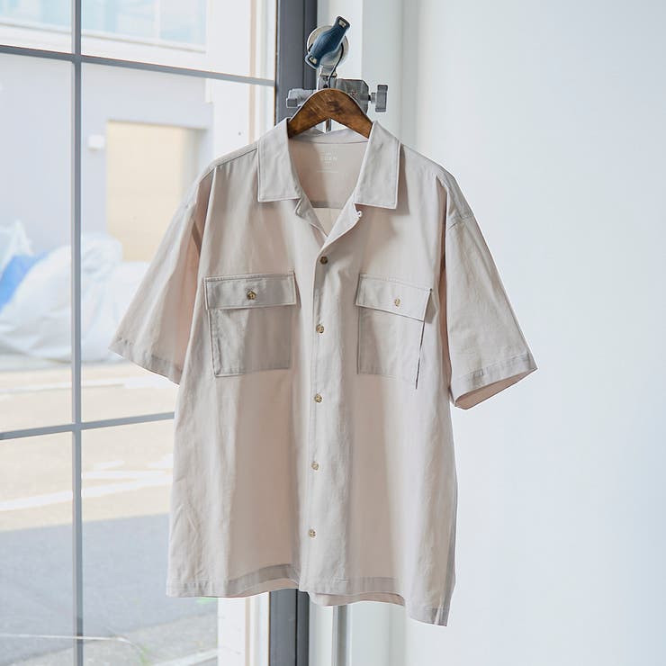 BEIGE | 【2WAYストレッチ・接触冷感・UVカット】マルチファンクション半袖シャツ | coen【men】