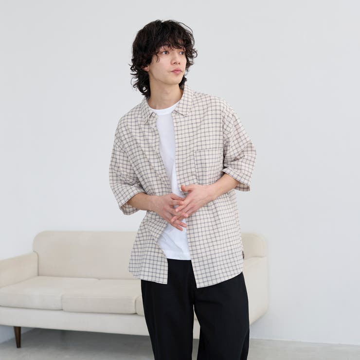 コットンシアーチェックシャツ | coen【men】 | 詳細画像9 