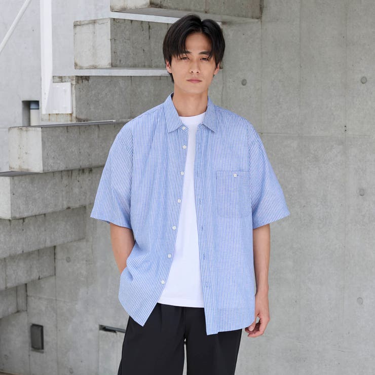 リネンコットンショートスリーブシャツ | coen【men】 | 詳細画像10 