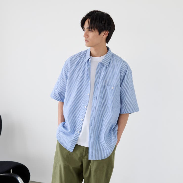 リネンコットンショートスリーブシャツ | coen【men】 | 詳細画像12 