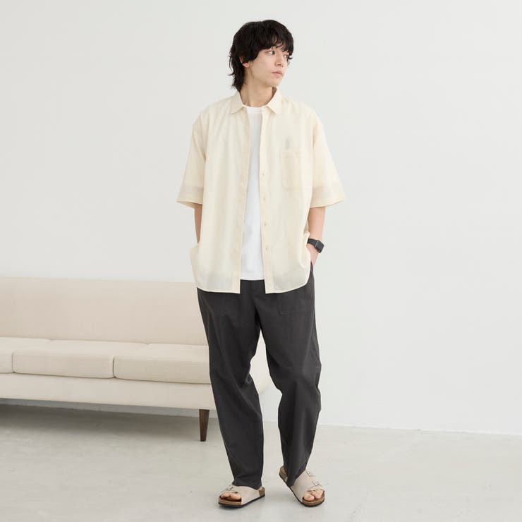 リネンコットンショートスリーブシャツ | coen【men】 | 詳細画像17 