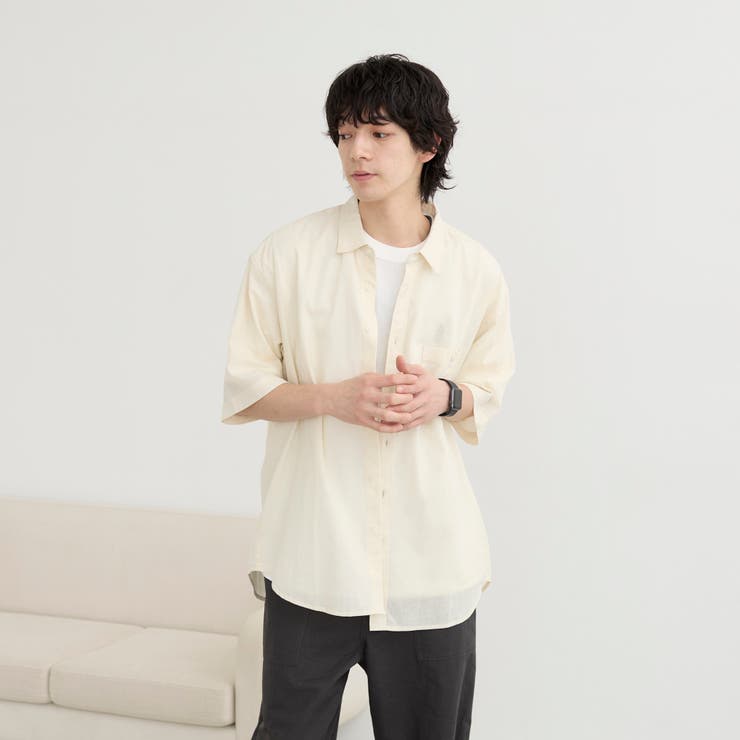 リネンコットンショートスリーブシャツ | coen【men】 | 詳細画像20 