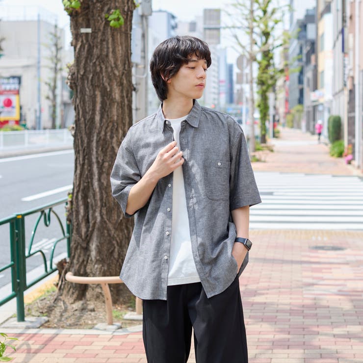 リネンコットンショートスリーブシャツ | coen【men】 | 詳細画像24 