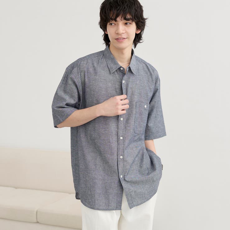 リネンコットンショートスリーブシャツ | coen【men】 | 詳細画像26 