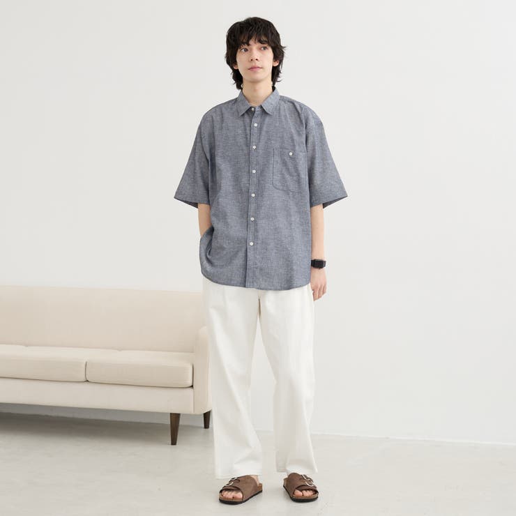 リネンコットンショートスリーブシャツ | coen【men】 | 詳細画像27 