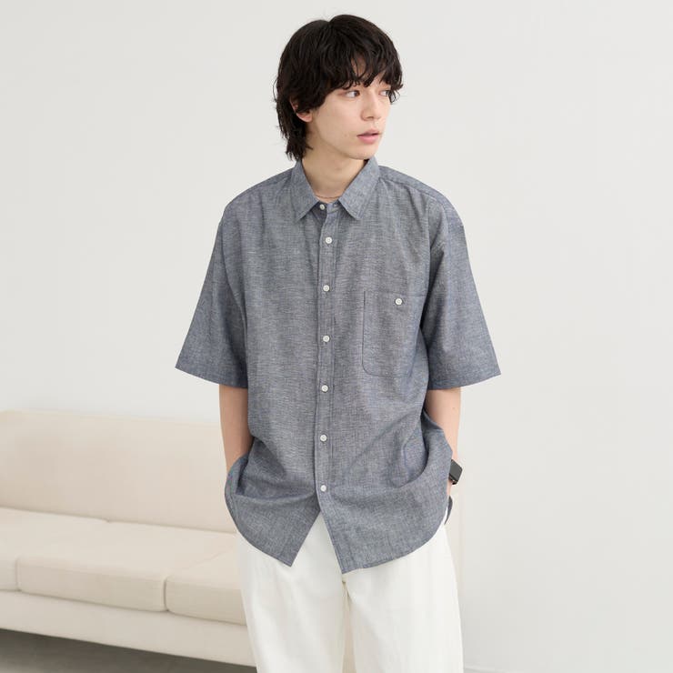 リネンコットンショートスリーブシャツ | coen【men】 | 詳細画像28 