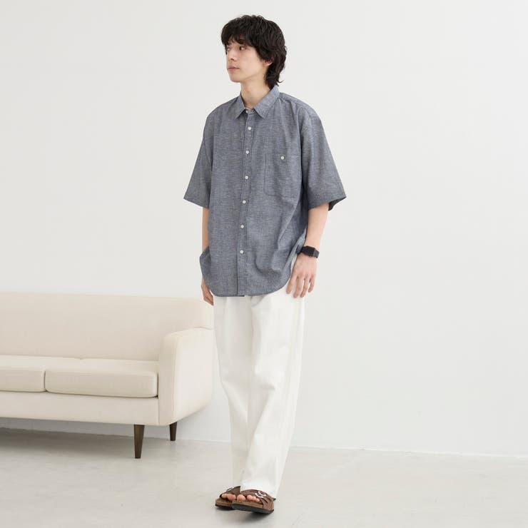 リネンコットンショートスリーブシャツ | coen【men】 | 詳細画像29 