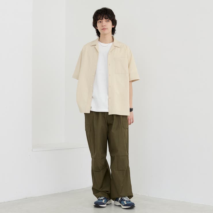 エンボス加工ビンテージライクオープンカラーシャツ ー吸水速乾ー | coen【men】 | 詳細画像13 