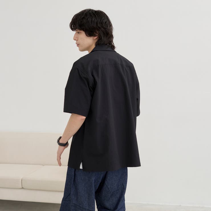 エンボス加工ビンテージライクオープンカラーシャツ ー吸水速乾ー | coen【men】 | 詳細画像18 