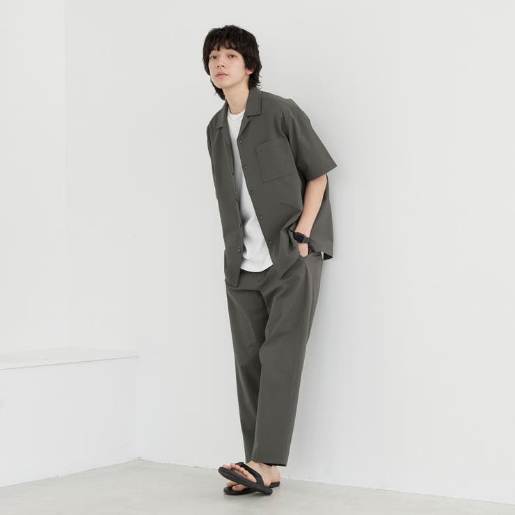 エンボス加工ビンテージライクオープンカラーシャツ ー吸水速乾ー | coen【men】 | 詳細画像23 