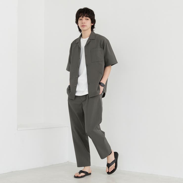 エンボス加工ビンテージライクオープンカラーシャツ ー吸水速乾ー | coen【men】 | 詳細画像25 