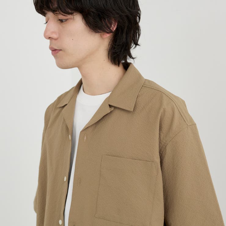 エンボス加工ビンテージライクオープンカラーシャツ ー吸水速乾ー | coen【men】 | 詳細画像28 