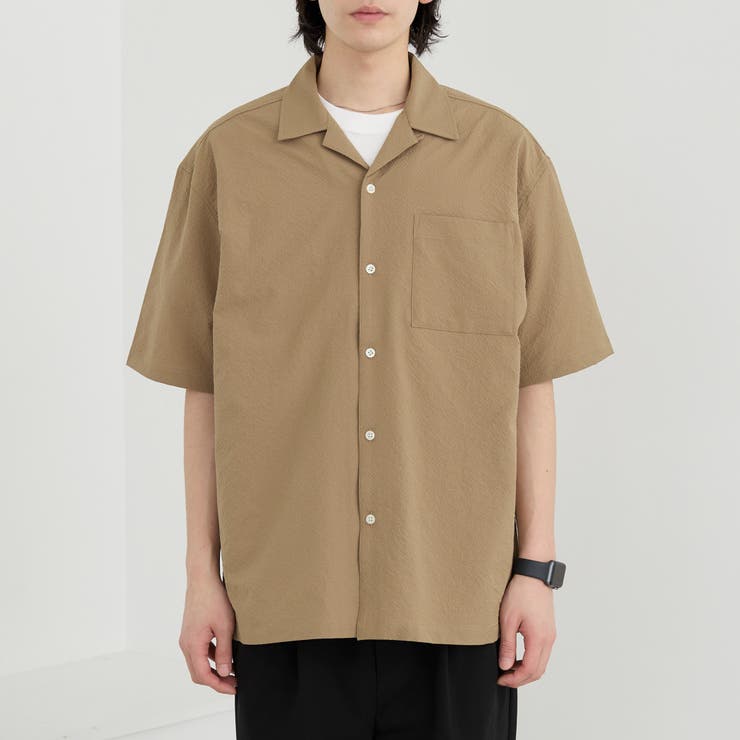 エンボス加工ビンテージライクオープンカラーシャツ ー吸水速乾ー | coen【men】 | 詳細画像32 