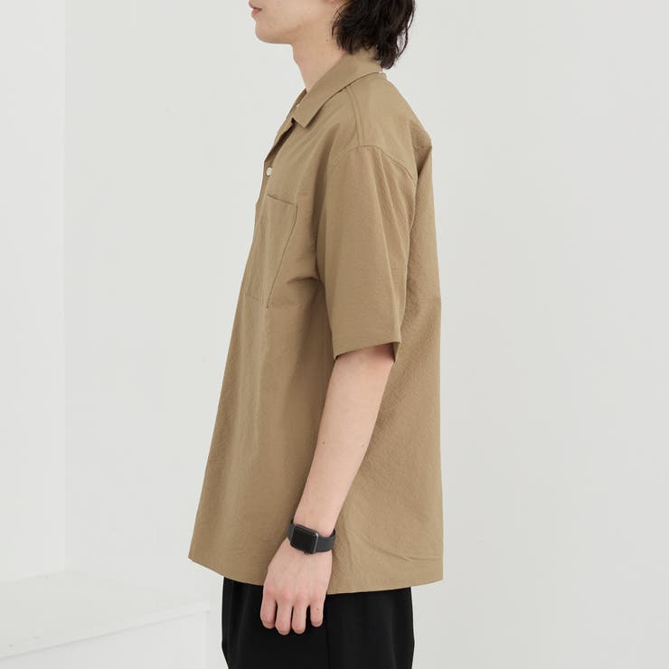 エンボス加工ビンテージライクオープンカラーシャツ ー吸水速乾ー | coen【men】 | 詳細画像33 