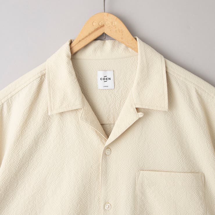 エンボス加工ビンテージライクオープンカラーシャツ ー吸水速乾ー | coen【men】 | 詳細画像40 