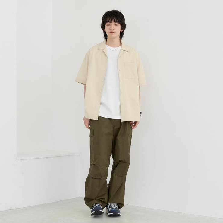 エンボス加工ビンテージライクオープンカラーシャツ ー吸水速乾ー | coen【men】 | 詳細画像9 