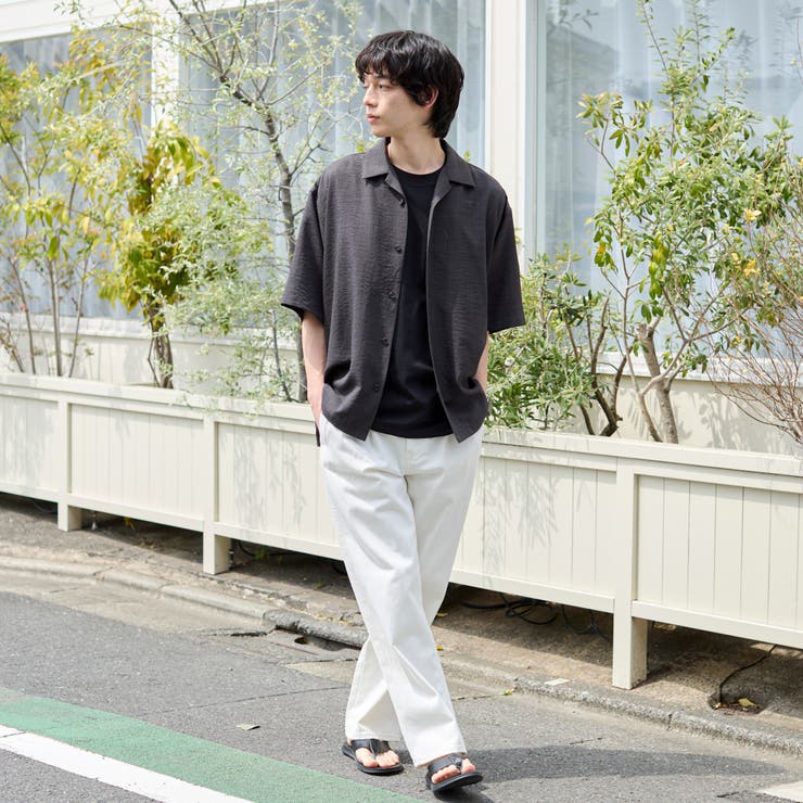 リネンライクオープンカラーシャツ | coen【men】 | 詳細画像16 