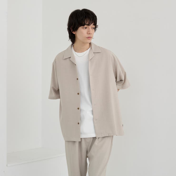 リネンライクオープンカラーシャツ | coen【men】 | 詳細画像30 