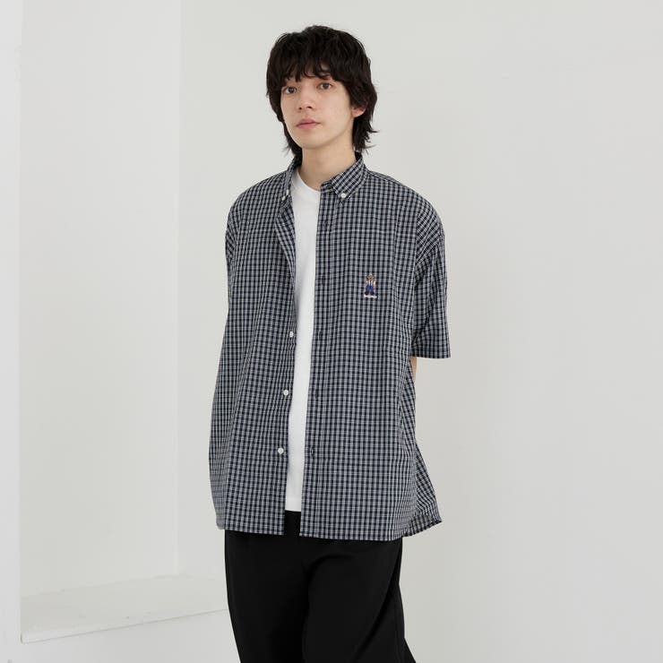 Teddy Bear(テディベア）別注ハーフスリーブボタンダウンシャツ（ネイビー… | coen【men】 | 詳細画像5 