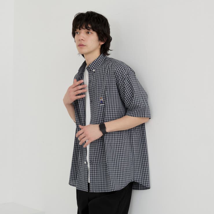 Teddy Bear(テディベア）別注ハーフスリーブボタンダウンシャツ（ネイビー… | coen【men】 | 詳細画像9 