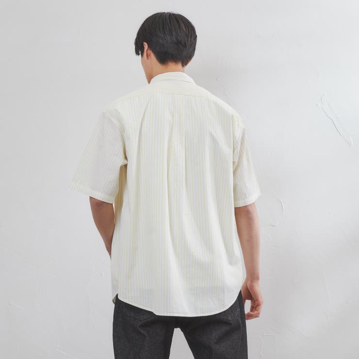 ブロードストライプレギュラーカラーショートスリーブシャツ | coen【men】 | 詳細画像13 