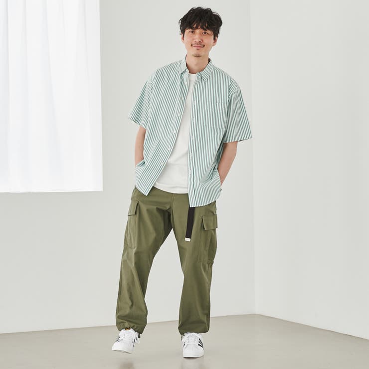 ブロードストライプレギュラーカラーショートスリーブシャツ | coen【men】 | 詳細画像14 
