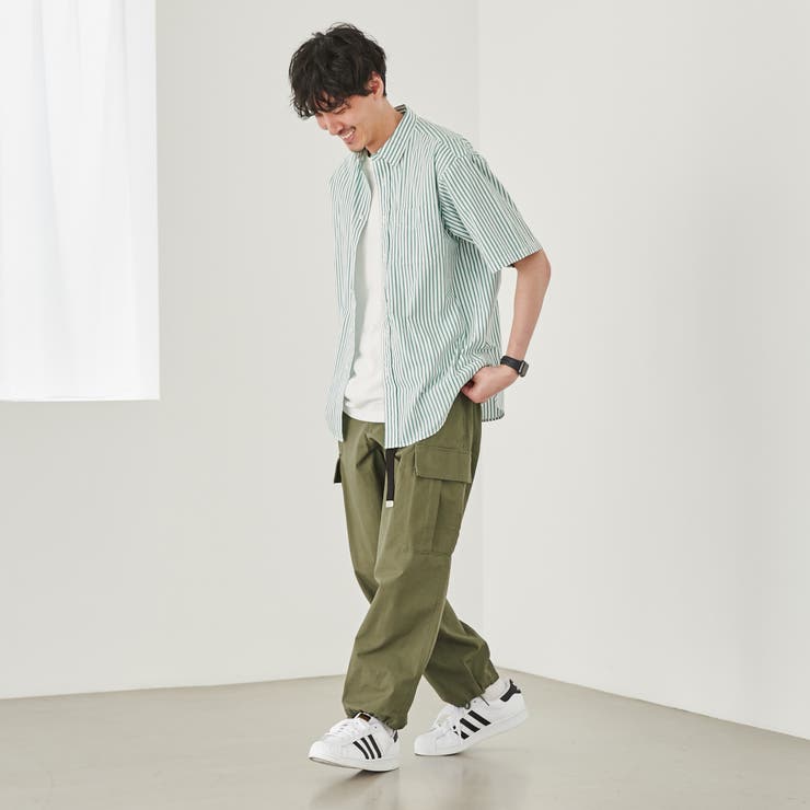 ブロードストライプレギュラーカラーショートスリーブシャツ | coen【men】 | 詳細画像6 