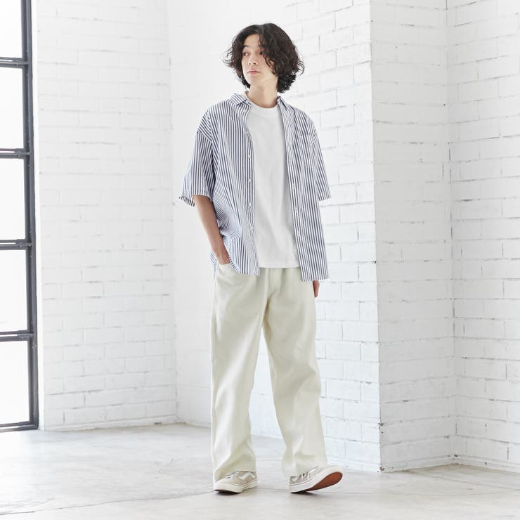 ブロードストライプレギュラーカラーショートスリーブシャツ | coen【men】 | 詳細画像9 