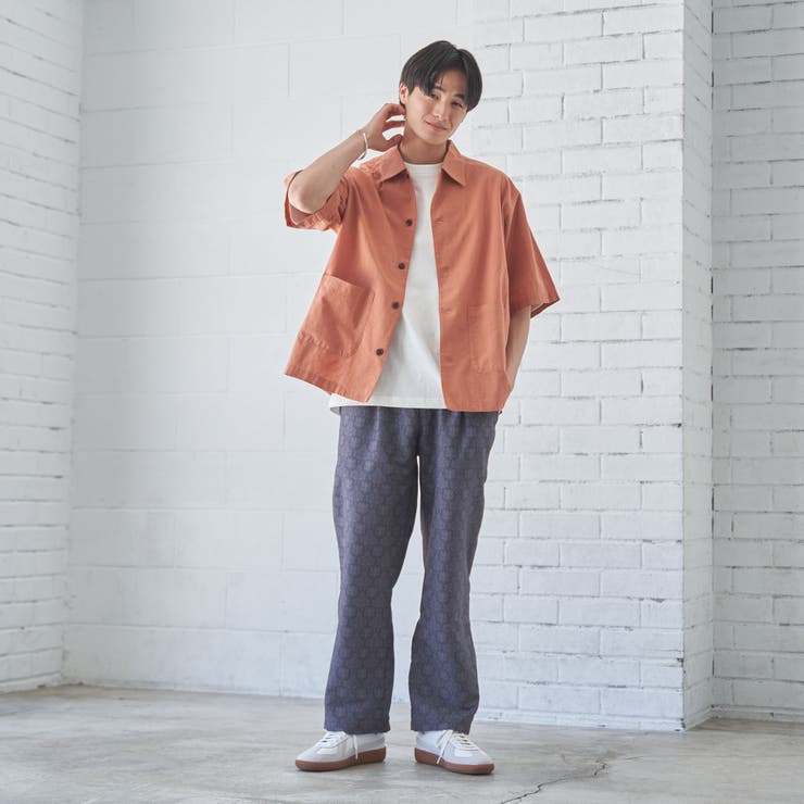 リネンミックスショートスリーブシャツジャケット[品番：COEW0004413
