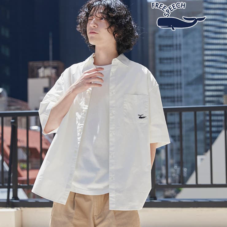 WHITE | FreeSpeech（フリースピーチ）別注タイプライターシャツ | coen【men】