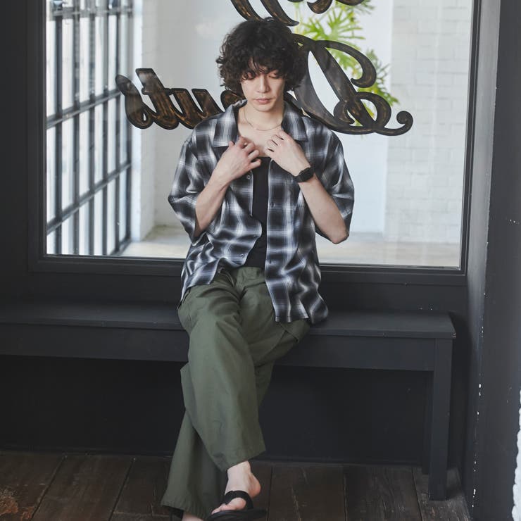 TOWNCRAFT（タウンクラフト）別注オンブレチェックショートスリーブシャツ | coen【men】 | 詳細画像6 