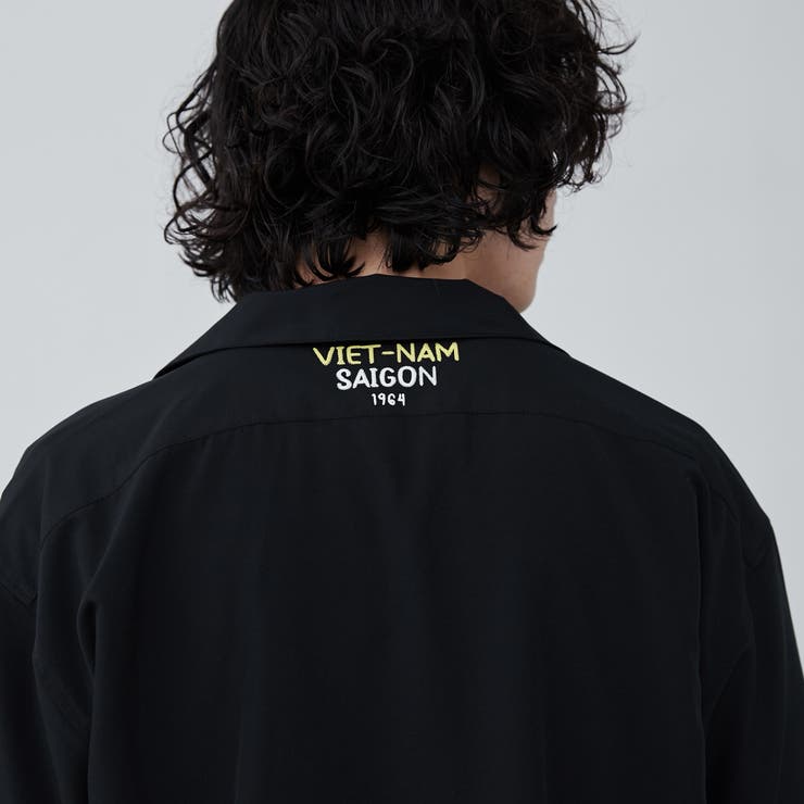 ジュンオカモト/美品 24SS コサージュプリント オーバーサイズシャツ