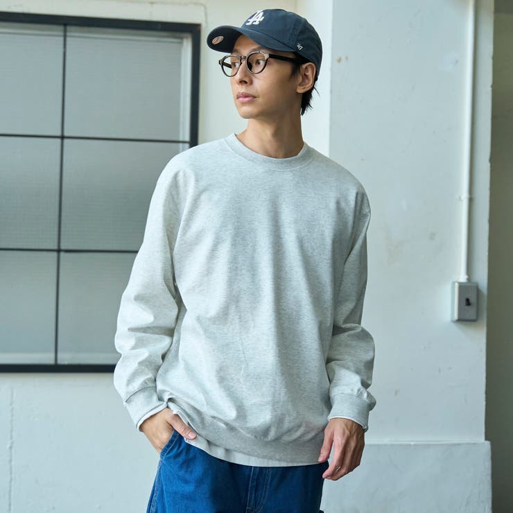 LT.GRAY | クリーンプラスリブロングスリーブTシャツ【抗菌防臭、防汚（食品汚れ）、UVカット… | coen【men】