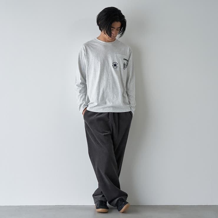 【WEB限定】CONVERSE （コンバース）天竺ポケットロングスリーブTシャツ | coen【men】 | 詳細画像2 