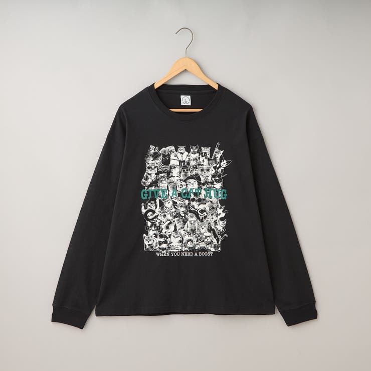 BLACK | 【WEB限定】アニマルプリントロングスリーブTシャツ | coen【men】
