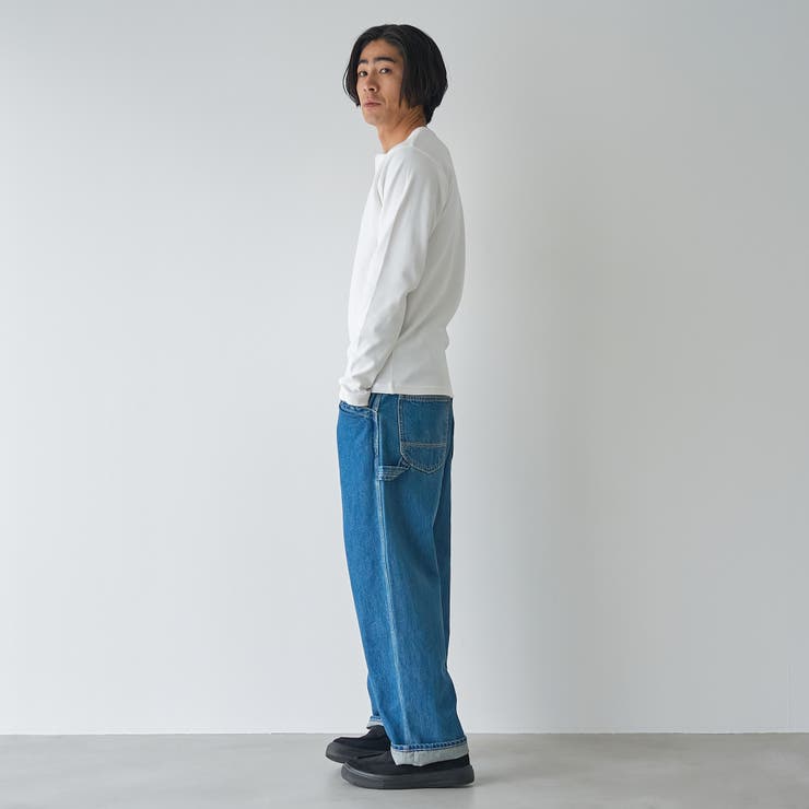 【WEB限定】スパンリブヘンリーベーシックTシャツ | coen【men】 | 詳細画像4 