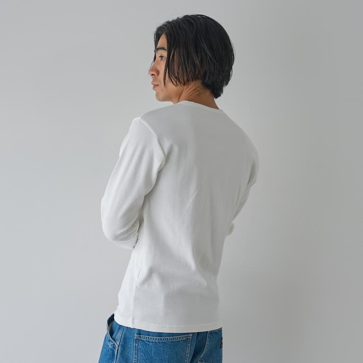 【WEB限定】スパンリブヘンリーベーシックTシャツ | coen【men】 | 詳細画像9 