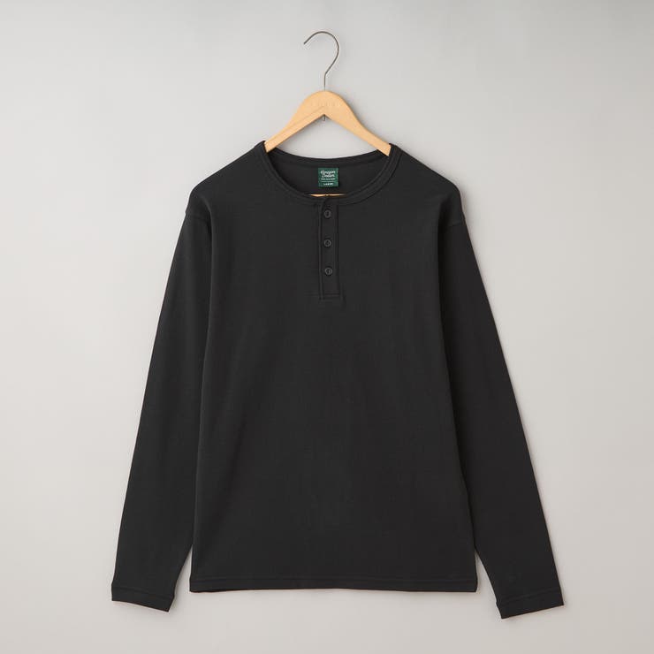 BLACK | 【WEB限定】スパンリブヘンリーベーシックTシャツ | coen【men】