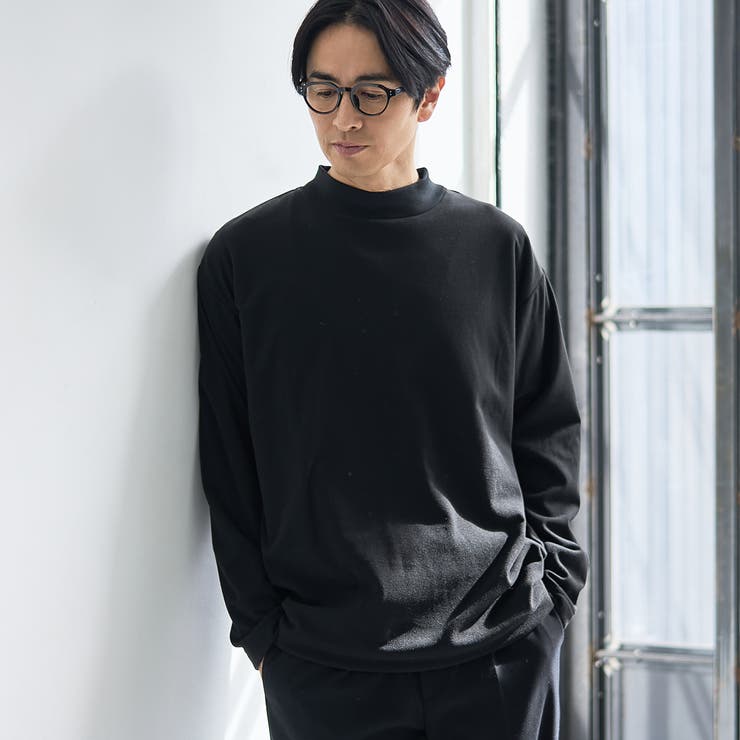 BLACK | ソフトタッチモチモチロングスリーブＴシャツ | coen【men】
