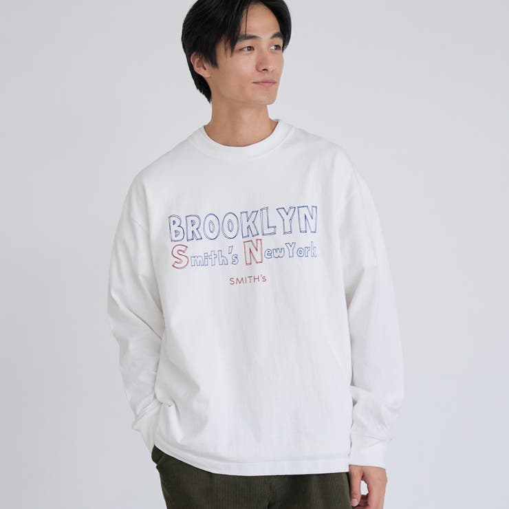 WHITE | SMITH’S（スミス）別注プリント ロングスリーブTシャツ | coen【men】