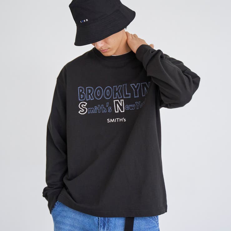 BLACK | SMITH’S（スミス）別注プリント ロングスリーブTシャツ | coen【men】